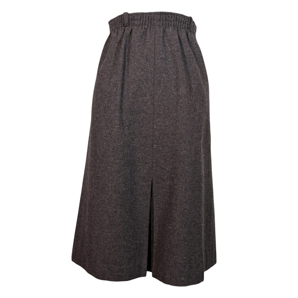 Vintage 70s Gray Eccobay Skirt L Dark Academia Prairie Winter Corporate Grunge